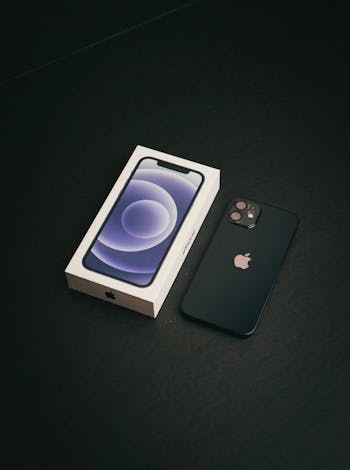 Black iPhone on Black Surface